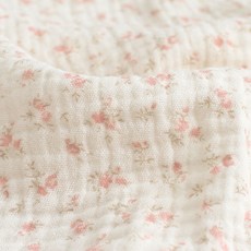 이중 더블 요루 거즈 가제 순면 사각 손수건 스카프빕 대형 42x42cm, 1개, 1개입, [요루] 메밀꽃 핑크