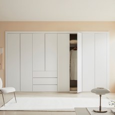 보루네오 네오 3단서랍 붙박이장 240~390cm E0등급, 390cm, 웜베이지