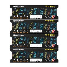 인콘트로 스포츠 헤어밴드 4p, 디지털블랙, 1개