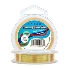 멀티퍼포즈 원형 구리선 손공예 DIY 주얼리 공예 고정 감기, 1, 금색,200000x0.15mm