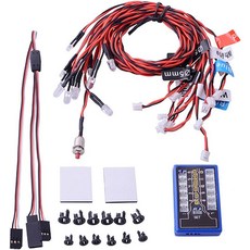 Rc 자동차 헤드라이트 테일라이트 트럭 LED 조명 110 크롤러 오프로드 스포츠 레이싱용 라이트 램프 12 5 작동 모드 깜박임, 데브모 Rc 자동차 헤드라이트 테일라이트 트럭 LED