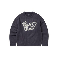 디스이즈네버댓 하트 로고 니트 스웨터