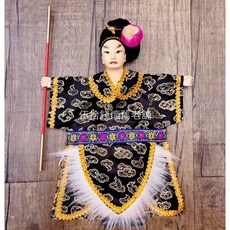 精緻布袋戲掌中戲偶：傳統孫權、武松、紅孩兒、哪吒、武財神、法海等角色，水滸傳、武松打虎經典故事，交換禮物、台灣紀念品懷舊童玩, 1個, 武松