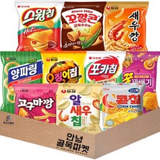 [안녕골목마켓] 봉지과자 10종 스윙칩 꼬깔콘 군옥수수맛 새우깡 양파링 오징어집 포카칩 어니언맛 꿀꽈배기 고구마깡 알새우칩 콘칲, 1세트, 1개