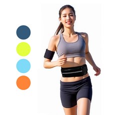 현재하우스 러닝 핏 스킨 벨트 재귀반사 가방, 오렌지, 1개