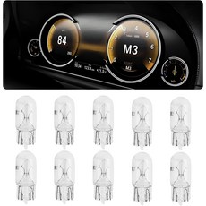 10PCS T10 192 W5W 168 전구 고온 저항성 할로겐 교체 번호판 조명주간 주행등용 유니버설 12V 5W 사이드 마커 전구앰버, White