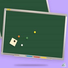 더캔바 분필용 칠판 60x40cm AL흑판 벽걸이칠판
