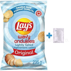 캐나다 레이즈 감자칩 라이틀리 솔트 235g+멀티비타민 1개 세트상품 Lay's Lightly Salted potato chips, 235g