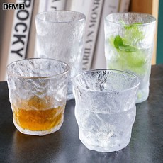 DFMEI 玻璃杯家用冰川杯錘紋水杯子威士忌咖啡啤酒杯, 1個