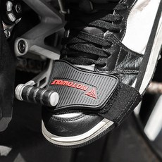 라이더굿즈 오토바이 바이크 신발 운동화 오염 방지 보호대 커버 기어 변속 보호 시프트 쉬프트 패드, 블랙레드, 1개