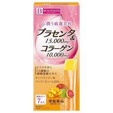 Beaupower 胎盤素15000mg&膠原蛋白10000mg果凍條 芭樂芒果口味, 1盒, 7條