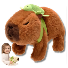 귀여운 점프 카피바라 장난감 / 소리나는 아동 완구 / 어린이 선물 추천, 1개, 브라운, 11cm