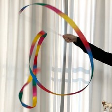꿀이맘투 4m 리듬체조봉 무지개 색상 리듬체조도구