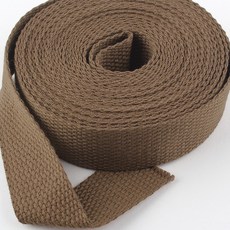 Joeunmall 폴리혼방 가방끈 스트랩 웨빙끈 25mm 웨이빙끈(5마), 25mm-브라운, 1개