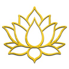 嗨購JM734 外貿蓮花亞克力鏡面牆貼客廳臥室書房牆面裝飾節日佈置貼畫, 金色蓮花 JM734