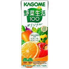 KAGOME 카고메 야채생활 100 오리지널 야채 주스, 2개, 200ml