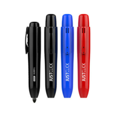 모리스 저스트클릭 노크식 유성매직 L 5개 세트(모리스 정품 블리스터 포장 케이스), 유성매직 L 블랙3개+블루1개+레드1개 세트