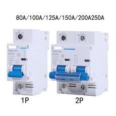1P/2P DC 회로 차단기 12V24V48V60V120V 에어 스위치 80A100A125A150A200A250A 인버터 전기 자동차 태양 보, 02 2P, 01 100A