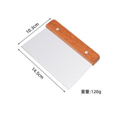 不銹鋼煎鏟煎果子工具颳子料理剷，不鏽鋼材質耐用好清洗，輕鬆翻炒食材, 木柄不鏽鋼刮鏟2支, 1個