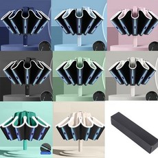 (포장박스) 이중창살 거꾸로 자동우산 10k +10k 이중창살튼튼 우산 자동 3단 양우산 자외선차단 암막 양우, 거꾸로3단자동연그레이