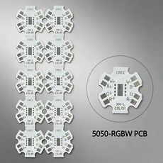 알루미늄 보드 기판 칩 더블 기본 방열판, 1개, 10. 5050-RGBW White PCB