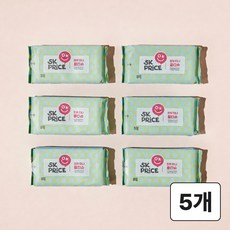 5k프라이스 포켓 미니 물티슈 8매, 5개, 6개입, 25g