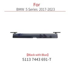 BMW 17-23 G30 F90 왼쪽 오른쪽 지붕 레일 몰딩 트림 수화물 랙 커버 플레이트 5 시리즈 51137443691, 01 China Mainland, 07 Black With Blue