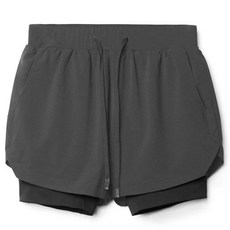 男士運動短褲 雙層透氣速幹跑步深蹲短褲 0101
