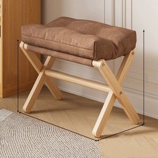 자동차 발쿠션 책상 의자발받침대 풋스툴 사무실 아래, 커피브라운 원목 다리