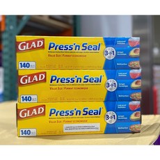 GLAD Press'n Seal 強力保鮮膜 3入 140平方英尺, 1個, 超商取貨