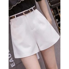 화이트 정장 반바지 하이웨스트 슬림 와이드 블랙 a라인 1. 하얀색 S
