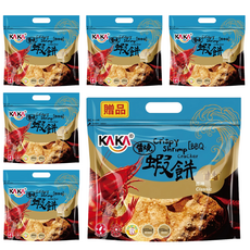買五送一 KAKA 醬燒蝦餅【經典原味】-120G 酥脆鮮香 獨立包裝 聚會休閒零食首選, 120g, 5個