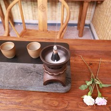 拾光優選好物 復古鐵油燈禪意擺件 懷舊煤油燈 茶桌擺件 茶室意境 中式庭院風格, 多用途組合油燈(帶底座)