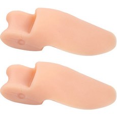 柔軟矽膠腳趾分離器，舒適分隔腳趾，運動防摩擦，隱形透氣，男女通用, 膚色, 2個