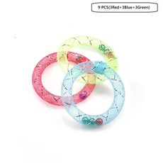 고양이 셀프 플레이 도넛 모양의 튜브 벨 소리 봄 핥는, 1개, 3. 9pcs