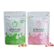 [맘스] 생과일이 무려70% 유산균 아이과자 요거요거 혼합8팩, 딸기맛4팩,사과맛4팩, 8개, 16g