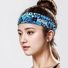運動髮帶 吸汗頭帶 男女適用, 1個, 雪豹