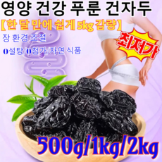 500g/1kg/2kg[한 달 만에 쉽게 5kg 감량]영양 건강 푸룬 건자두0 첨가제 장 환경 조절한 푸룬 건자두리치팜너트 씨를 뺀 건자두(0설탕/0첨가/자연 식품), 500g, 1개
