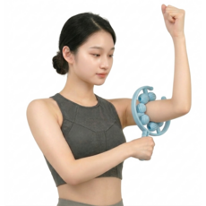 앤니드 종아리 팔뚝 지압 핸드 마사지롤러, 블루