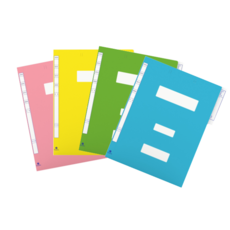 오피츄 A4 PP정부화일 플라스틱화일 문서보관 서류정리, 색상별로10개씩, 40개