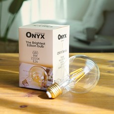 ONYX LED燈泡組 G80 8W 4入, 黃光色