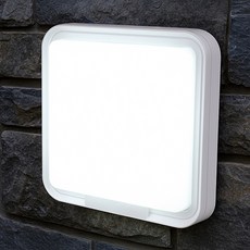 메가맨 비츠온 사각 LED 실내외 방수 직부겸용 벽등 20W, 화이트 + 주광색