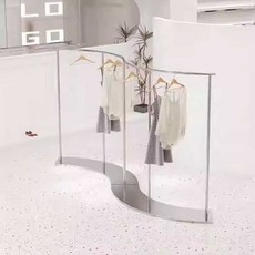 실버행거 의류매장 옷가게 행거 선반 벽걸이 전시대 튼튼한, S형 300x150