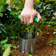 식물 모종 이식기 스테인리스 수동 농사용 텃밭 모종삽 밭일 정원 채소 베란다 원예 재배 심기 작물 야채