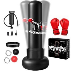 70'' Heavy Boxing Bag with Gloves and Pump Freestanding Punching Bag for Adults Men Women Stand Ki, 70'' Heavy Boxing Bag with Glo