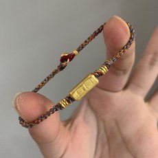 【台灣出貨】 古法藏式招財吉言方塊編繩手鏈女複古民族風設計手工編織彩繩手飾