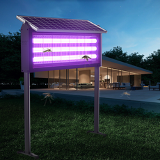 太陽能捕蚊燈 電擊式 單晶硅 戶外 庭院 花園 滅蚊 驅蚊器, 30cm 插地款+吊掛, 高階三燈管F系列