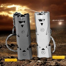 충전식호루라기 전자호루라기 다기능 생존 호각 손전등, 1개, 폭음 호루라기-은색