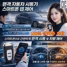 [100% 전 차종 호환]원격 자동차 시동기 스마트폰 앱 제어 스마트키 자동차 스마트키 원격시동 호신용경보기, 스마트키*1