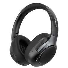 TECKNET 하이브리드 액티브 노이즈 캔슬링 헤드폰 재생 무선 6가지 3.5MM 헤드폰을 EQ 사용한 코드 및 70H 6.0 음악 시간 이어 오버 블루투스 모드, Black